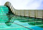6.38-25.52mm PVB Laminated Security Glass , Blue Laminated Architectural Glass