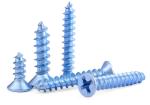 Zinc Plated Hardened Steel Undercut Flat Head Pointed Screws Countersunk Head