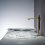 Bathroom Wash Basin Bowl Above Counter 450mm Crystal Clear Artistic
