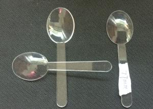 China length 76mm Ice cream scoop small plastic spoon transparent colour factory