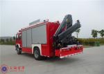 ISUZU Chassis Emergency Rescue Fire Truck Mounted Crane on Rear Traction Rope