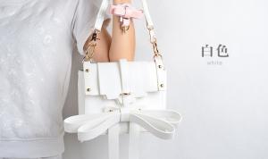 China 2016 new bow shoulder bag Messenger female European and American fashion pure color pu handbag factory
