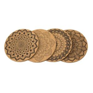 China Absorbent Reusable Wooden Coaster Custom Cork Coasters For Tableware factory