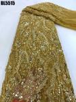 Top quality Dubai wedding dress handmade gold beaded lace embroidery african