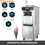Auto Refrigerated Ice Cream Maker 3 Flavors 28L Capacity Each Hour Commercial