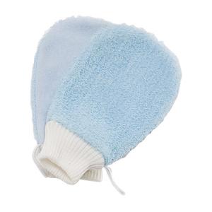 China Blue Nylon Exfoliating Bath Gloves Double Side Removing Dead Skin factory