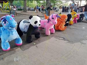 China Hansel amusement children game electric unicorn motorized plush animal factory