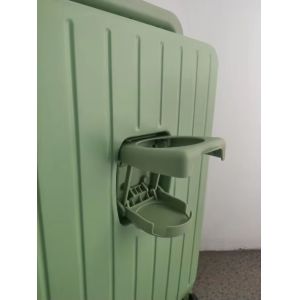 Lightweight Multifunctional Green Spinner Luggage with Eco-Friendly Soft Handle