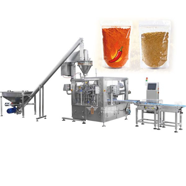 Premade Rotary Spice Powder Multifunction Packing Machine Auger Filler Chili