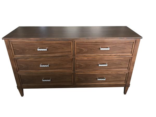 Walnut wood veneer MDF wooden 6-drawer dresser.console cabinet,hotel bedroom