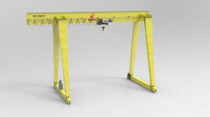 China Outdoor Material Handling Single Girder Crane 35 Tons With Electric Wire Rope Hoist factory