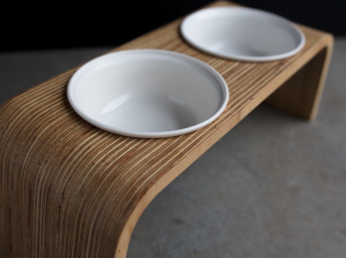 OEM ODM Personalized Pet Bowls Ceramic Elevated Dog Bowls Eco Friendly