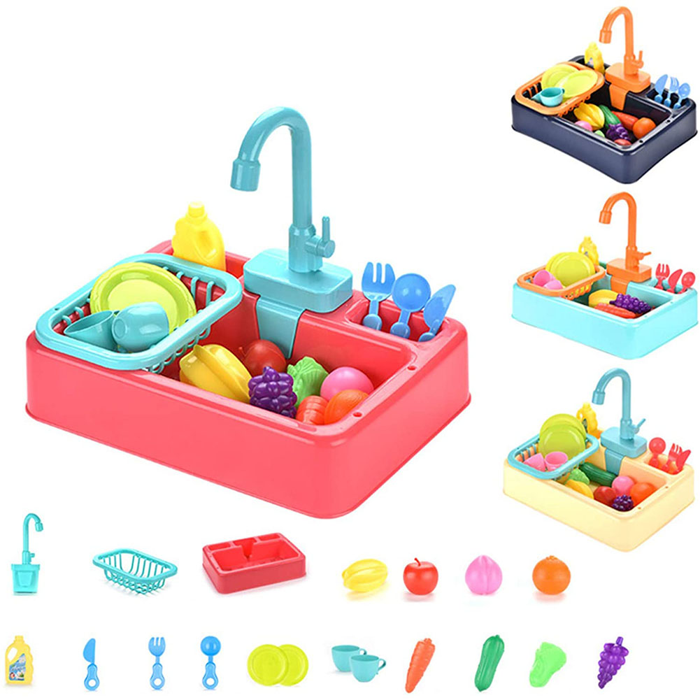 Electric Dishwasher Playing Toy Kitchen Toys Set for Boys Girls Age Range 2 to 4 Years