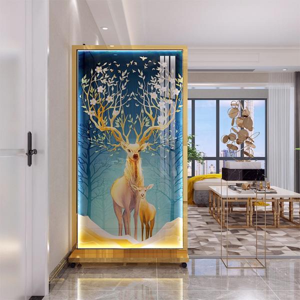 Elk Nordic Living Room Screen Partition Laser Cut Stainless Steel For Hotel