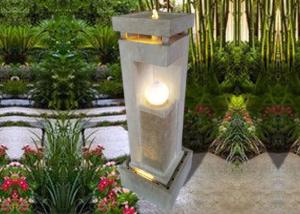 China Light Ball Marble Effect Wood Rattan Garden Fountain factory