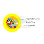 24F G652D Indoor Distribution Fiber Optic Cable PVC Jacket For CCTV 24 CORE