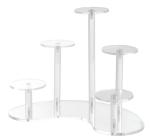 Fashion Design Acrylic Display Fixtures 5 Pedestal Acrylic Product Display Stand