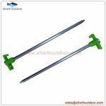 Heavy duty steel tent peg tent stake with plastic head 23cm or 25cm
