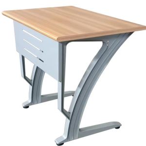 China Aluminum Alloy Two Student Desks Beech University Desk And Chair factory