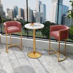 Commercial Metal Bar Stools High Stool With Velvet / PU Seat