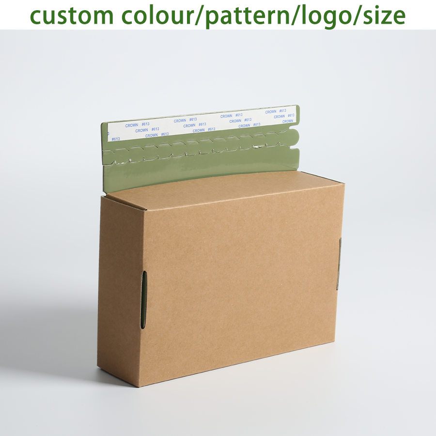 Zipper Rigid Kraft Corrugated Box for Shipping Packaging Pantone CMYK Custom Color
