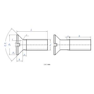 Slotted Countersunk CSK Flat Head Machine Screw DIN963 Countersunk