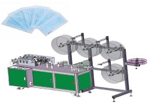 China Blue White Face Mask Making Machine Steel And Plastics Easy Installation factory