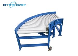 China Industrial Flat Aluminium PVC Curve Conveyor roller factory
