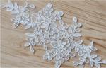 Garment Accessories Embroidery Lace Applique with Cord Ivory Color