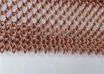 Aluminium Alloy Wire Mesh Coil Drapery Copper Color Used As Space Divider