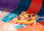 Straight Funnel Water Slide / Water Park Slide With Stainless Steel Tube