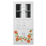 Modern Style Metal Display Cabinet Office Sliding Glass Door With Lock