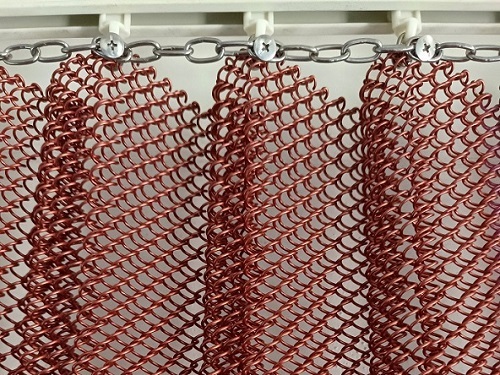 Anodized Oxidation Aluminium Metal Curtain Woven Mesh Curtain With Advanced