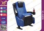 Blue Fabric Folding VIP Cinema Seating , Plastic Theater Seats