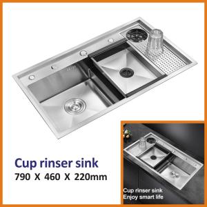 China 79x46 31 Inch Undermount Stainless Steel Kitchen Sink Brushed Single Bowl factory