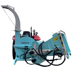 China PTO Driven Wood Chipper Shredder 10inch Capacity Full Hydraulic Feed System factory