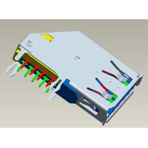 High Speed Input Output Connectors Usb 3.0 Type A Connector 90° Dip Type