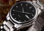 Solid Band Quartz Silver Watch , Men Stainless Steel Designer Watches Water