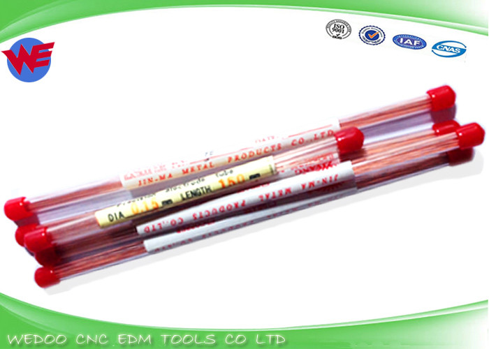 Single Hole Small Copper Tubing EDM Electrode Tube 0.2 X 200 mmL 0.1 x 150mmL