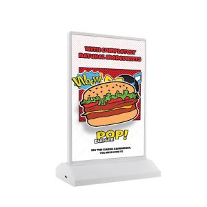China Double-Sided Led Advertising A4 Light Boxs For Rechargeable Restaurant Menu factory