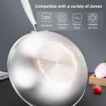 High Capacity Stovetop Frying Pan Kitchen Non Stick Stainless Steel