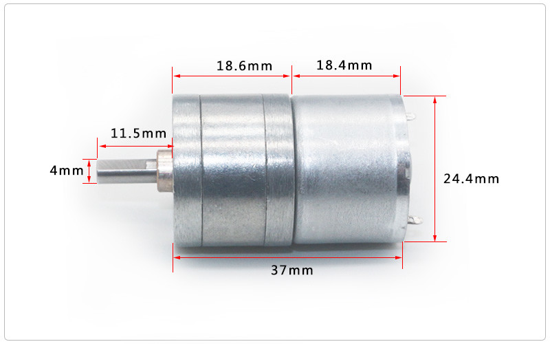 Intelligent Wheel Holder Motor Set JGA25-310TC 12mm Mini DC Reduction Motor