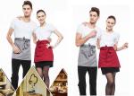 Waterproof Anti - Stain Short Red Apron Cotton And Polyester Fabrics Fashion