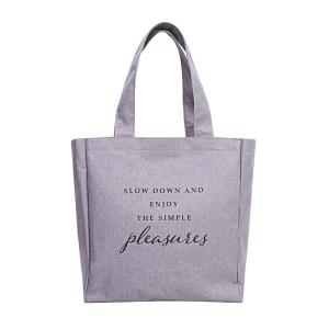 China Zipper Recycled Cotton Shoulder Bag For Ladies 33.5cm×31cm×17cm factory
