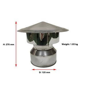 China 5&quot; Chimney Flue Rain Caps Quick Bolt On Galvanised Silver Color factory