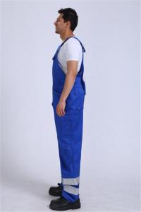 China 79% Cotton Blue Fr Coverall Bibs , 20% Polyester Chemical Protective Suit factory