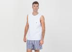 White Homestyle Mens Luxury Sleepwear Xxl Short Pajamas Functional Placket Side