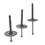 White HDPE Plastic Insulation Fixings , Rigid Insulation Nails Custom Length