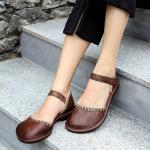 S416 Sandals Women'S Ethnic Style Top Layer Cowhide Women'S Sandals Convenient