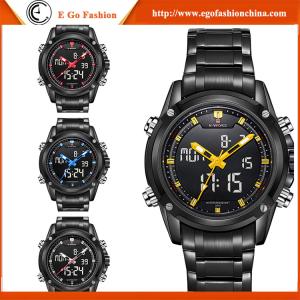 China 4 Colors Available Stainless Steel Watch Quartz Analog Watches Men's Fashion Watch LED factory